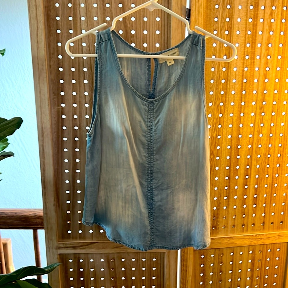 Silky denim top